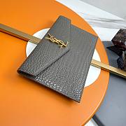 YSL Clutch Uptown Grey Crocodile Size 27x16x2cm - 5