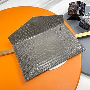 YSL Clutch Uptown Grey Crocodile Size 27x16x2cm - 4
