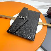 YSL Clutch Uptown Silver Black Crocodile Size 27x16x2cm - 6
