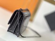 YSL Embossed Sunset Crossbody Black Size 22×8×16cm - 6