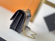 YSL Embossed Sunset Crossbody Gold Black Size 22×8×16cm - 6