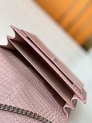 YSL Embossed Sunset Crossbody Pink Size 22×8×16cm - 3