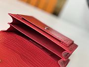 YSL Embossed Sunset Crossbody Red Size 22×8×16cm - 6