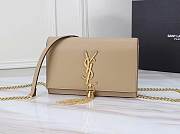 YSL Matte Beige Leather Kate Tassel Size 20x17x6cm - 3