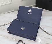 YSL Matte Blue Leather Kate Tassel Size 20x17x6cm - 6