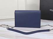 YSL Matte Blue Leather Kate Tassel Size 20x17x6cm - 4