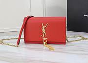 YSL Matte Red Leather Kate Tassel Size 20x17x6cm - 6
