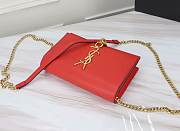 YSL Matte Red Leather Kate Tassel Size 20x17x6cm - 3