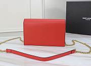 YSL Matte Red Leather Kate Tassel Size 20x17x6cm - 2