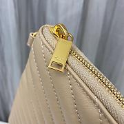 YSL Monogram Wristlet Clutch Beige Size 30x2x21cm - 4