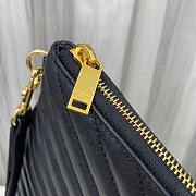 YSL Monogram Wristlet Clutch Gold Black Size 30x2x21cm - 5
