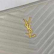 YSL Monogram Wristlet Clutch White Size 30x2x21cm - 5