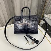 YSL SAC DE JOUR Croco Black 1456YS Size 22x18x10cm - 3