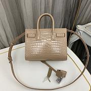 YSL SAC DE JOUR Croco Cream 1456YS Size 22x18x10cm - 1