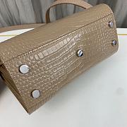 YSL SAC DE JOUR Croco Cream 1456YS Size 22x18x10cm - 6