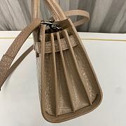 YSL SAC DE JOUR Croco Cream 1456YS Size 22x18x10cm - 4