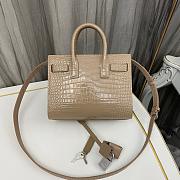 YSL SAC DE JOUR Croco Cream 1456YS Size 22x18x10cm - 3
