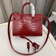 YSL SAC DE JOUR Croco Red 1456YS Size 22x18x10cm - 5