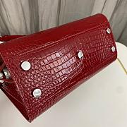 YSL SAC DE JOUR Croco Red 1456YS Size 22x18x10cm - 4