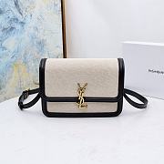 YSL Solferino Canvas Black Size 23×16×7cm - 3