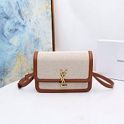 YSL Solferino Canvas Brown Size 23×16×7cm - 4