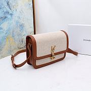 YSL Solferino Canvas Brown Size 23×16×7cm - 5