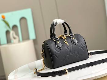 LV Speedy Bandoulière 20 Black Size 20x13x12cm