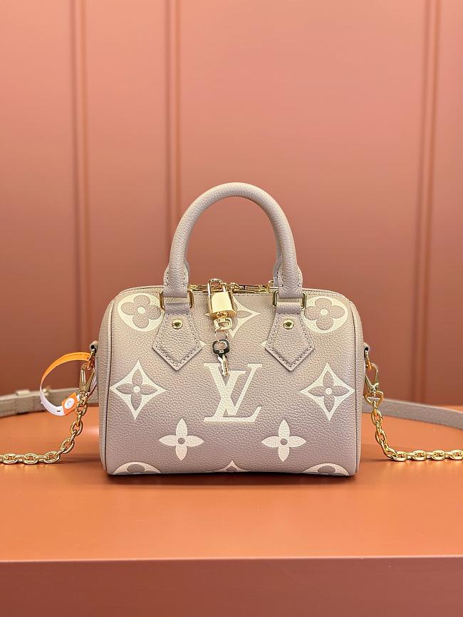 LV Speedy Bandoulière Monogram 20 Beige Size 20x13x12cm - 1