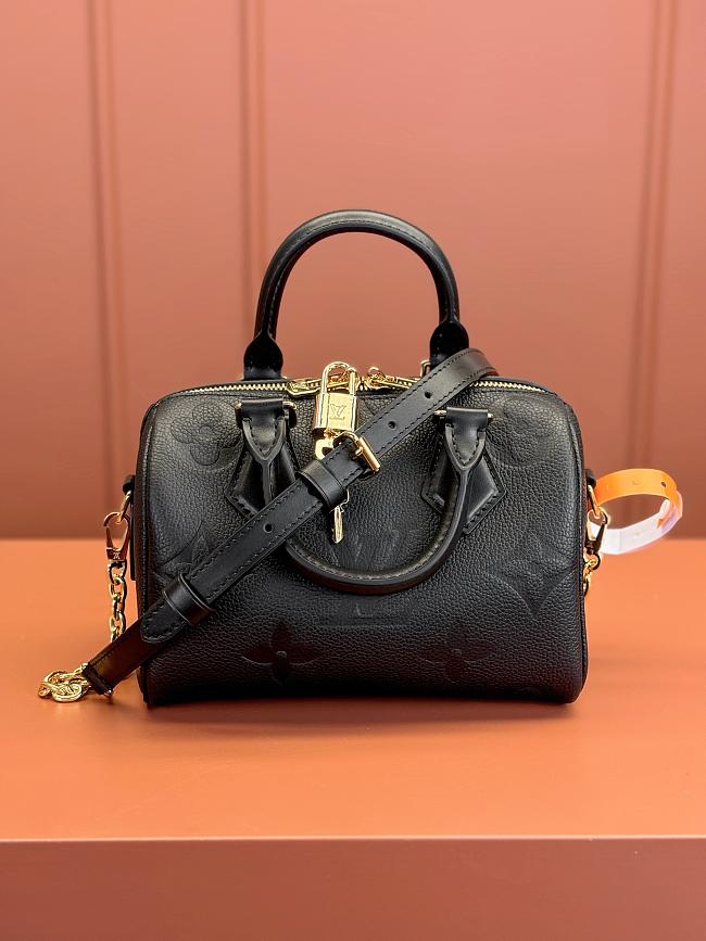 LV Speedy Bandoulière Monogram 20 Black Size 20x13x12cm - 1