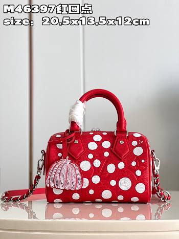 LV Speedy Bandoulière Yayoi Kusama Red Size 20x13x12cm
