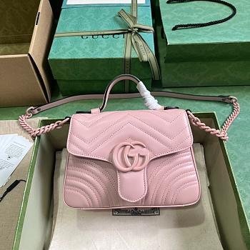 Gucci MARMONT MINI PINK BAG 702563 Size 21x15x8CM