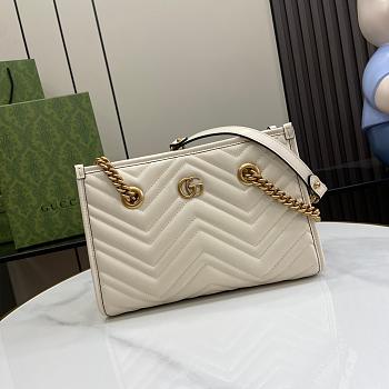 GG MARMONT SMALL TOTE WHITE Size 26x18x12CM