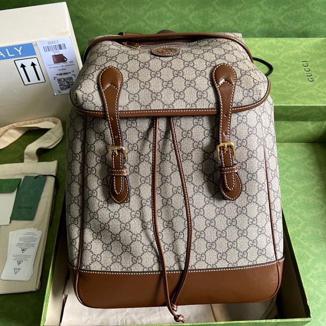 Gucci Backpack with Interlocking Brown Size 43x26x18cm - 1