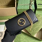 Gucci Blondie Continental Chain Black Size 21x10.5CM - 1