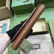 Gucci Blondie Continental Chain Brown Size 21x10.5CM - 4
