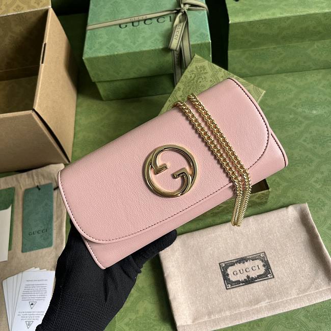 Gucci Blondie Continental Chain Pink Size 21x10.5CM - 1