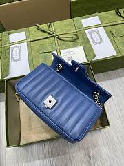 Gucci Calfskin Matelasse Aria Clear Blue 22x13x6CM - 6