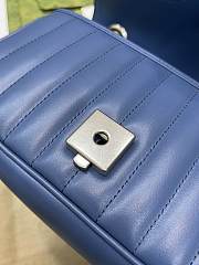 Gucci Calfskin Matelasse Aria Clear Blue 22x13x6CM - 3