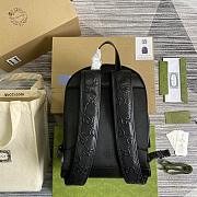 Gucci Embossed Backpack Black Size 27x37x13cm - 6