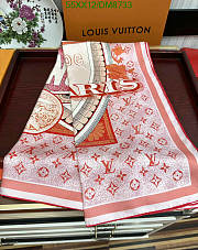 Louis Vuitton Pink Silk Scarf DM8733 Size 90x90CM - 2