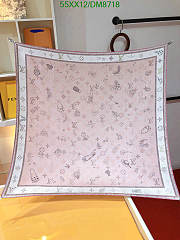 Louis Vuitton Pink Silk Scarf DM8718 Size 90x90CM - 2