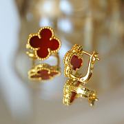 Van Cleef Vintage Alhambra Yellow Gold Carnelian - 3