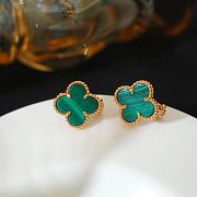 Van Cleef Vintage Alhambra Rose Gold Malachite - 3