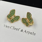 Van Cleef Two Butterfly Earrings Yellow Green - 1