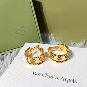 Van Cleef Perlée Clovers Hoop Earrings Yellow - 1