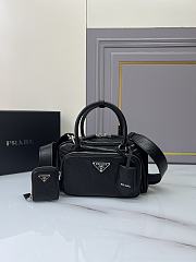 Prada Antique Top Handle Bag Black 24x12.5x7cm - 1