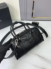 Prada Antique Top Handle Bag Black 24x12.5x7cm - 3