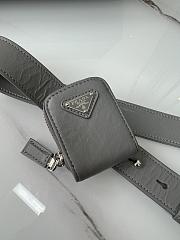 Prada Antique Top Handle Bag Grey 24x12.5x7cm - 4