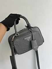 Prada Antique Top Handle Bag Grey 24x12.5x7cm - 2