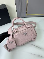 Prada Antique Top Handle Bag Pink 24x12.5x7cm - 6